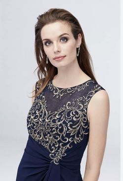 Beautiful Mother of the Bride Cachet gown in navy blue
