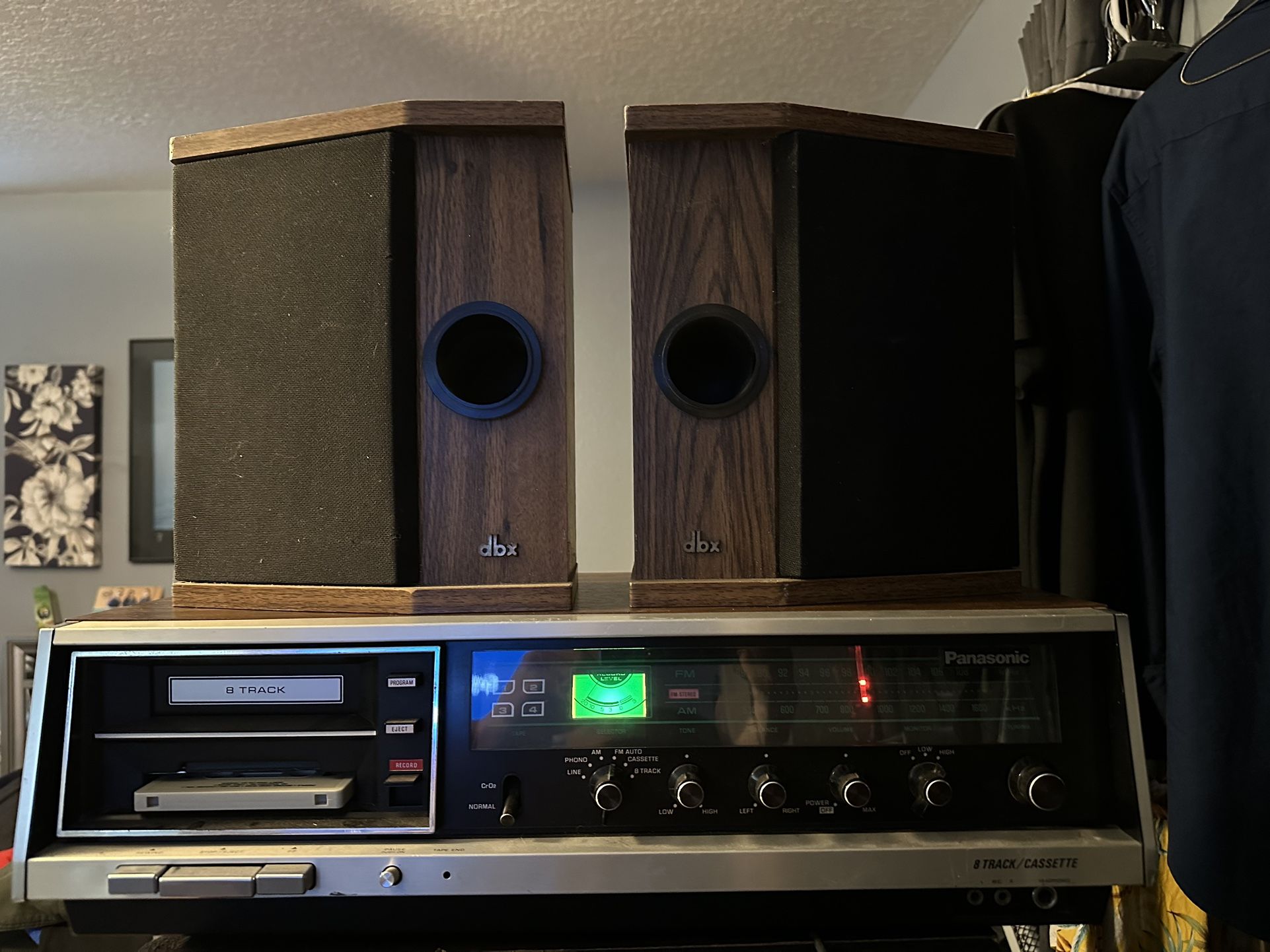 Vintage Panasonic 8 Track Cassette Radio Free Dbx Speakers Free 