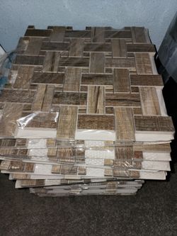 Elida Ceramica Wooden 12-in x 12-in Glazed Porcelain Basketweave Tile (0.9-sq. ft/ Piece)