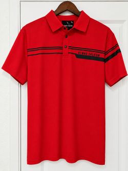 Stone Falcon Red Polo Shirt Size L