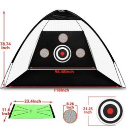 New Golf Kit- Club, 8 Balls/Tee, Shooting Net With Targets 10 x 7