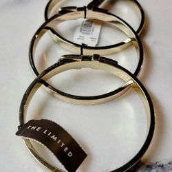 Wholesale Lot Of 3 - The Limited -  Buckle Bangle Bracelets (Suggested Retail Of $26.95)