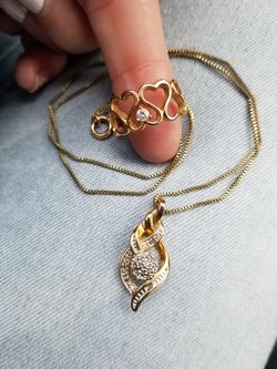 Gold plated ring and necklace!