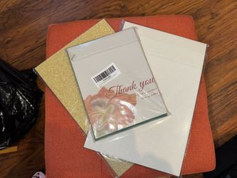 $5-60 Pack Gold & Silver Metallic Glitter Holographic Cardstock Paper Sheets (12x8 Inch) & Thank you Notes