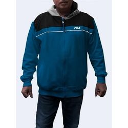 Fila Men Big & Tall Fleece Colorblock Full Zip-up Jacket Sizes 5X (BLUE)