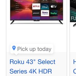$150 TV COMBO 43in And 55 Inch /ROKU’s