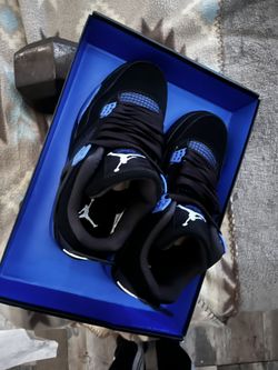 Retro Black And Blue Jordan’s