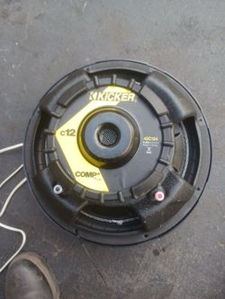 Kicker 43C124 Comp Series 12-inch single 4-ohm car subwoofer.