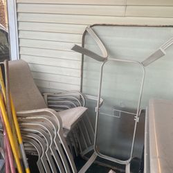 Outdoor Rectangle Table With Six Chairs
