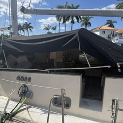 BOAT BIMINI CANVAS AND FRAME