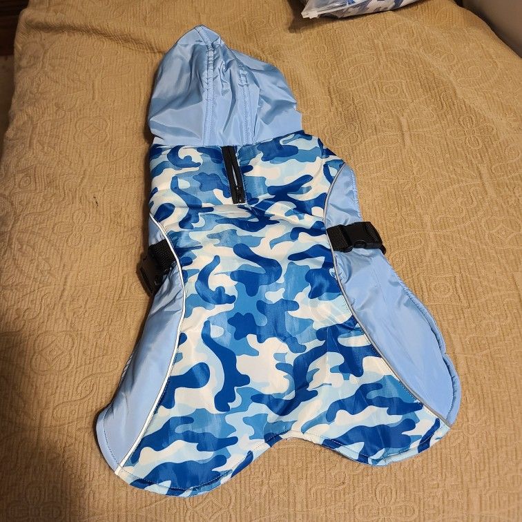 Blue Camo Dog JCket 2xl