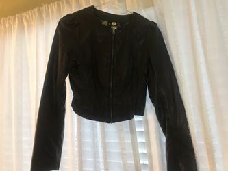 Faux Black Leather Jacket