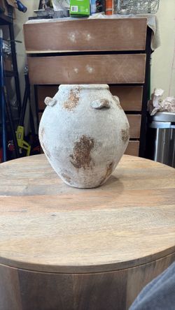 Heavy pottery vase