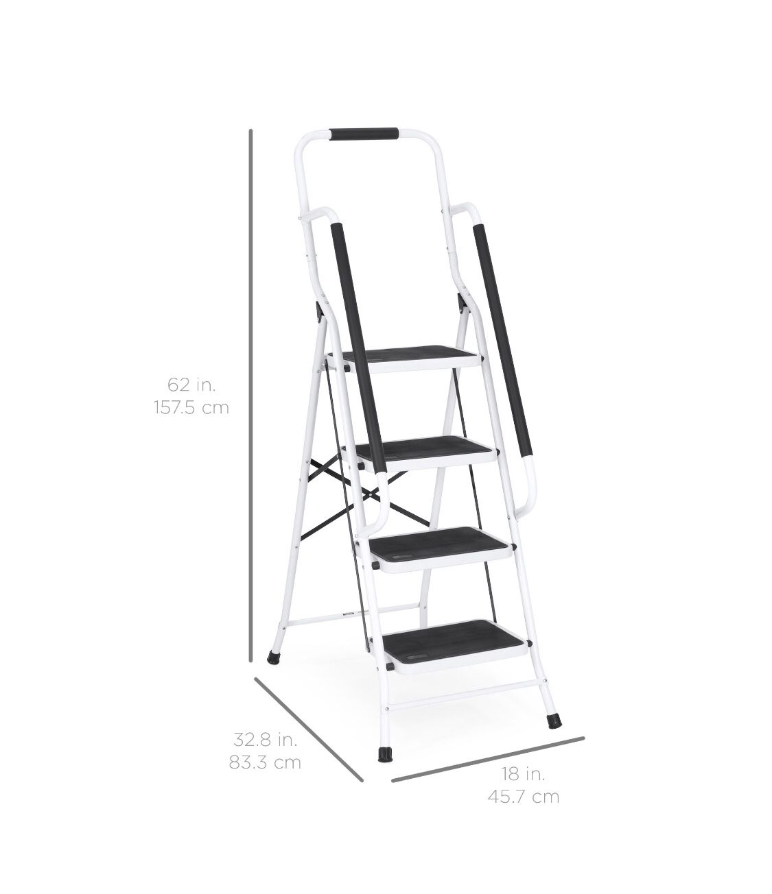 4-Step Portable Folding Anti Slip Safety Ladder