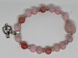 Rose Quarts hand made bracelet