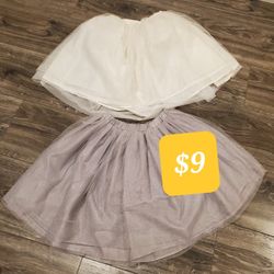 Girls Tutu's, Size 5T, Light Gray & Off White, Has Silk Lining,Old Navy, Perfect Cond, No Snags Or Tears