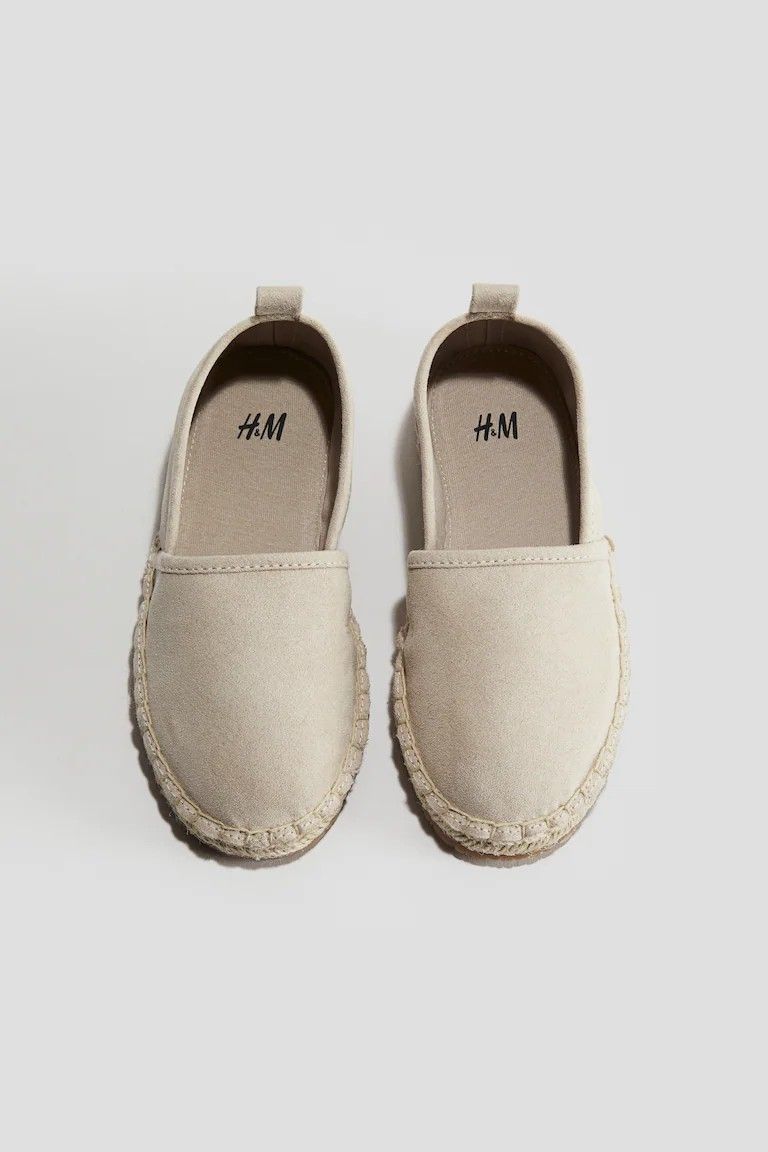New H&M Flats Shoes Espadrilles Tan Beige baby toddler girl size 7.5