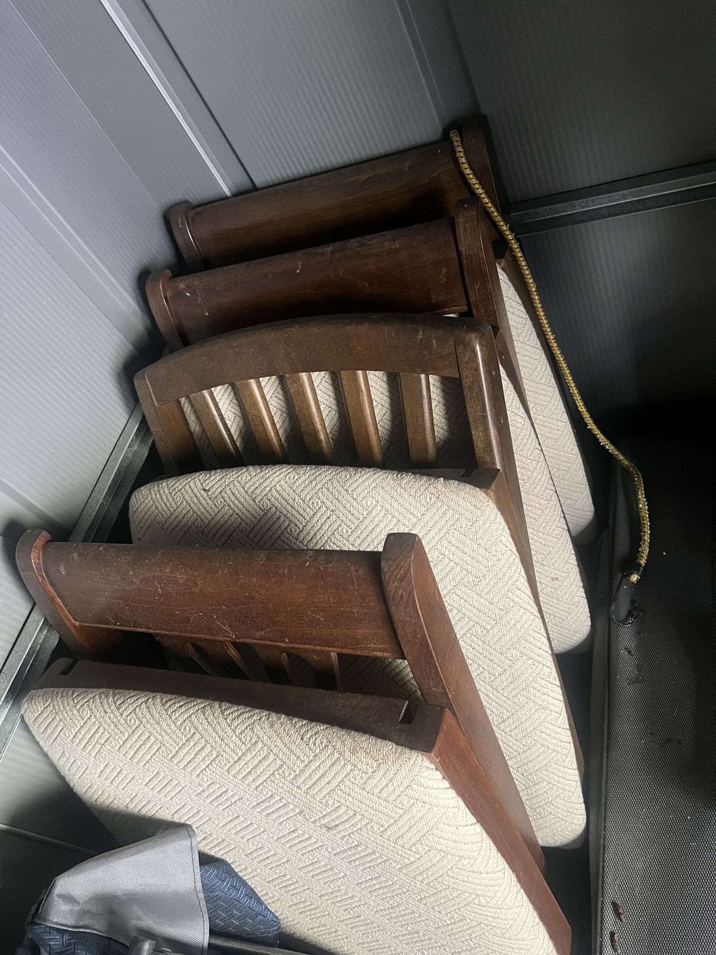 Wooden 4 Padded Chairs