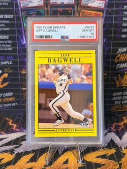 Jeff Bagwell 1991 Fleer Update #U-87 Rookie PSA 10 GEM MINT