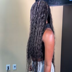 Small Boho Knotless Braids 