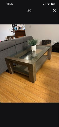 Macy’s matching coffee and side table set.