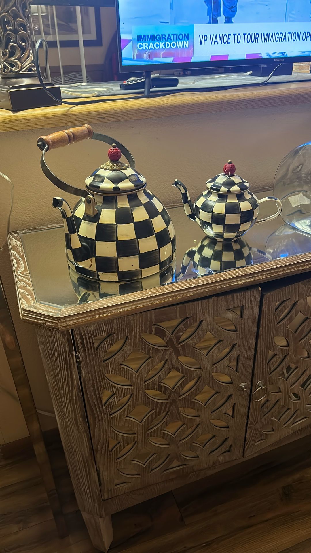 Mackenzie Childs Tea Kettle & Pot