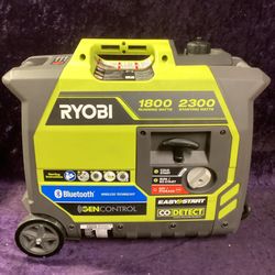 🧰🛠RYOBI 2300W RecoilStart Bluetooth SuperQuiet GAS Digital Inverter/Generator w/CO Shutdown Sensor-NEW COND!-$460!🧰🛠