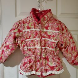 Obermeyer Toddler Size 4 Pink Paisley Jacket 