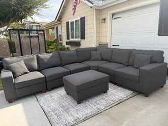Gray Modular Sectional Couch