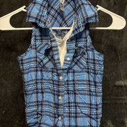 Blue Plaid Top