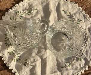 Vintage Glass Tea Cups 