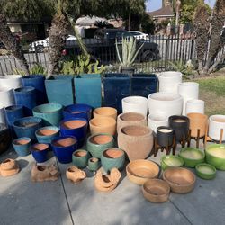 Ceramic Pots-Garden Planters For  sale ($25 up to $500 depending on the size and design)