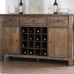 Rustic Oak Server Brand New In Box
