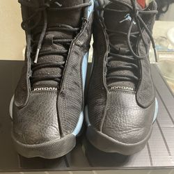 Jordan black and unc blue