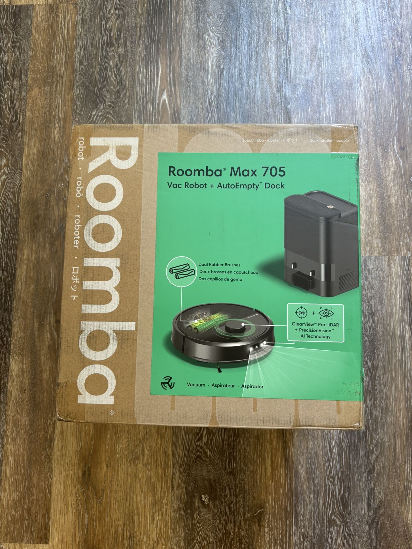 iRobot - Roomba Max 705 Vac Robot Vacuum + AutoEmpty Dock - Black