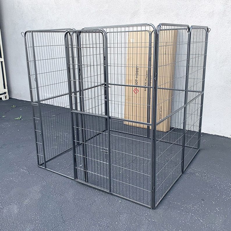Brand New $145 Dog 8 Panel Playpen, Each Panel 64” Tall X 32” Wide Heavy Duty Pet Exercise Fence Crate Kennel Gate