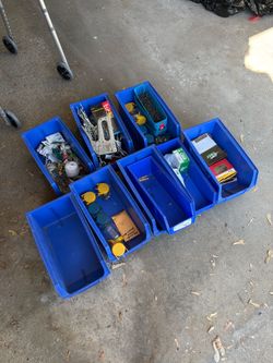 Storage Bins with Crap