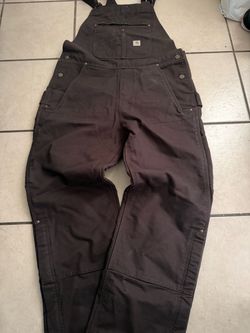 Carhartt Dark Brown Duck Bib Overalls