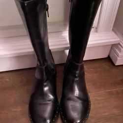 Girls Size 2 Leather Boots 