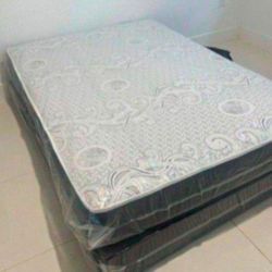 New FULL SIZE MATTRESS WITH BOX SPRING SET FREE // COLCHONES MATRIMONIALES NUEVOS FULL BED 