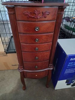 Hives and Honey Morgan 6-Drawer Solid Wooden Jewelry Armoire