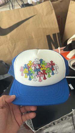 Chrome Hearts Multi Cross Trucker Hat Blue