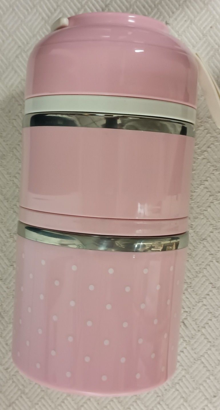 Stainless Steel 3 Compartment Lunch Container- New