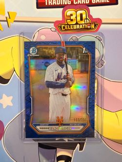 2026 Bowman Chrome Wandy Asigen 1st Bowman Blue Reptilian /150 Mets BCP-152