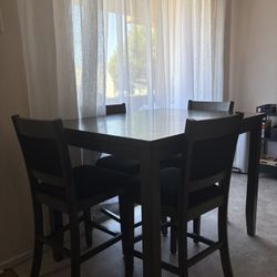 4 Chair Counter Height Dining Table