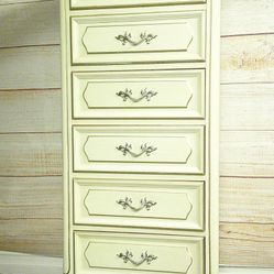 Vintage French Provincial Style Tall 6 Drawer Chest - Delivered