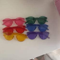 6 Multicolor Sunglasses 