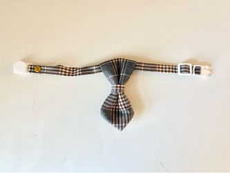 Plaid pet bow tie collar