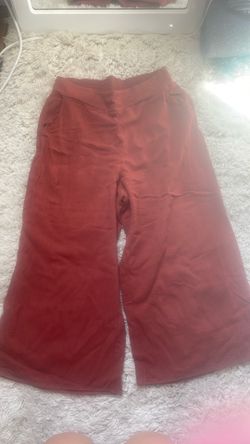 Cute brunt orange linen pants