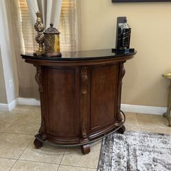 Antique Bar With Black Onyx Top